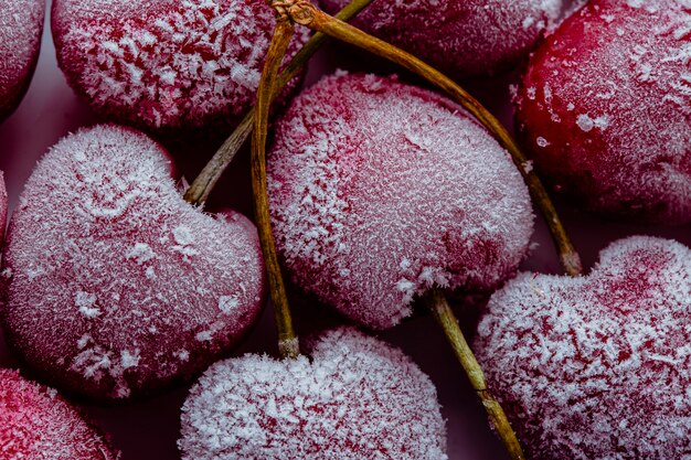 Macro bevroren fruitregeling