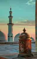 Gratis foto majestic mosque for islamic new year celebration with fantasy architecture