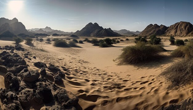 Gratis foto majestueuze zandstenen bergketen geërodeerd door tijd gegenereerd door ai