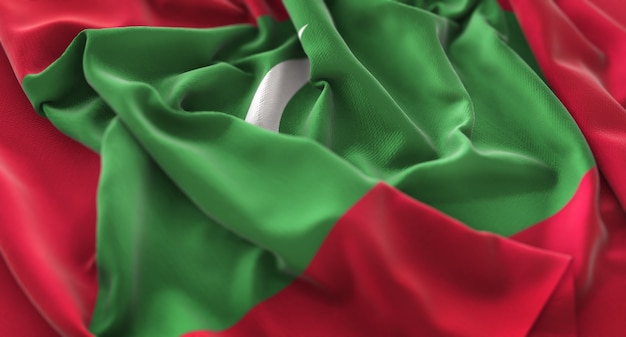 Gratis foto maldiven vlag ruffled mooi wapperende macro close-up shot