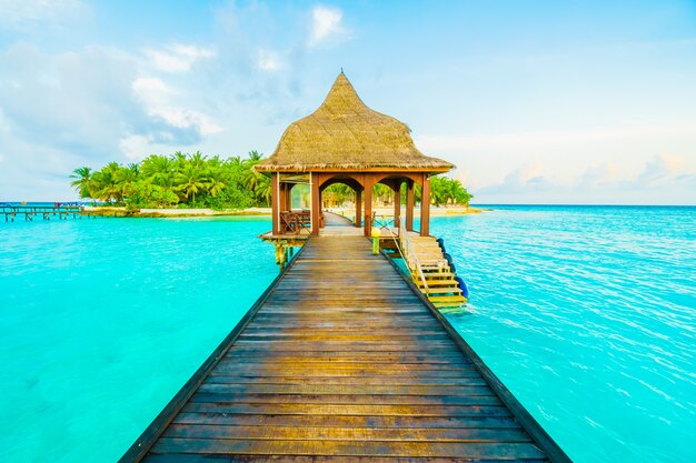 maldives oceaan mooie pier vakantie