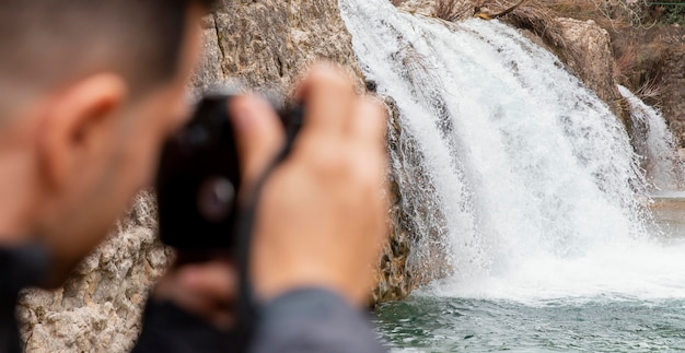 Man fotograferen van de natuur