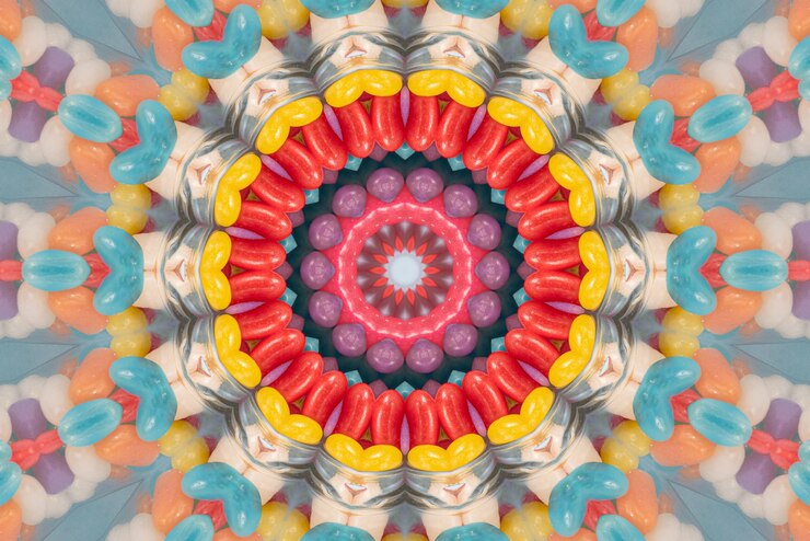 Gratis Foto mandala-kunstwerk kleurrijke achtergrondpatroon