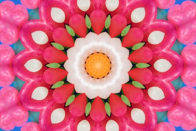 Mandala-kunstwerk Kleurrijke patroonachtergrond 3D
