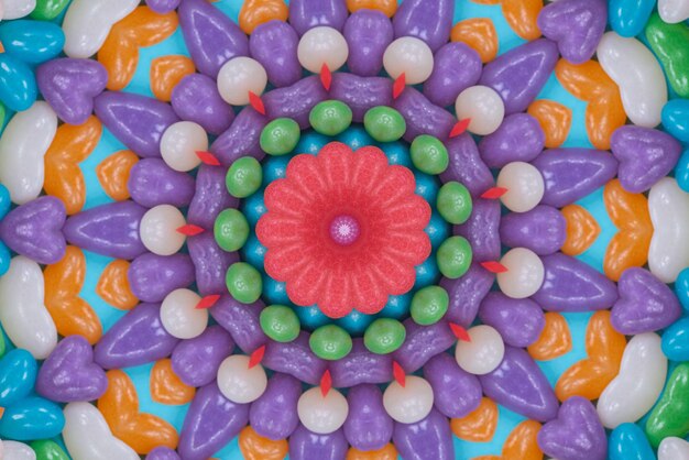 Mandala-kunstwerk Kleurrijke patroonachtergrond 3D