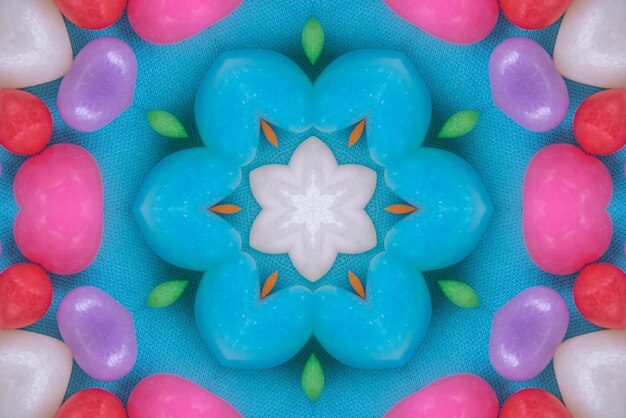 Mandala-kunstwerk Kleurrijke patroonachtergrond 3D