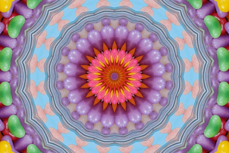 Gratis Foto mandala-kunstwerk kleurrijke patroonachtergrond