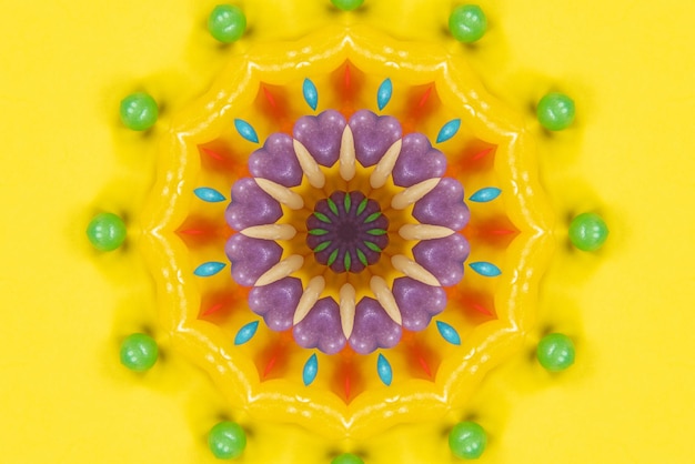 Mandala-kunstwerk Kleurrijke patroonachtergrond