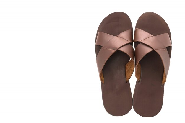 Mannen leren sandal en flip flop schoenen