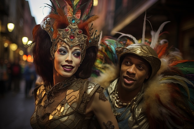 Gratis foto mardi gras viering in new orleans