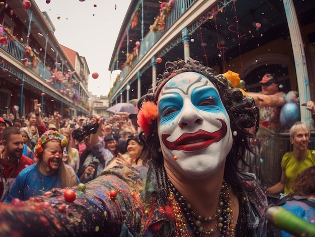 Gratis foto mardi gras viering in new orleans