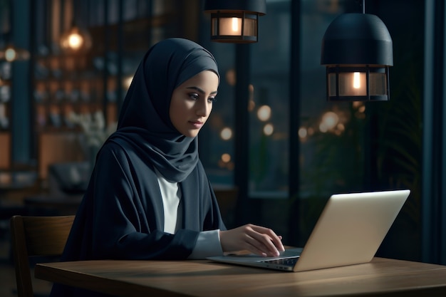 Medium shot islamitische vrouw levensstijl