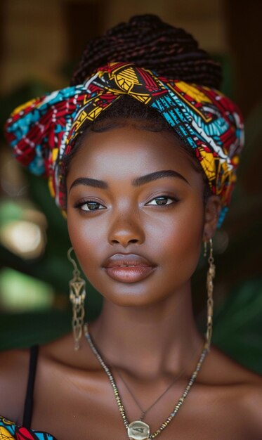 Medium shot mooie Afrikaanse vrouw poseert
