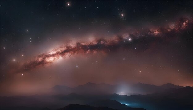 Gratis foto melkweg in de nachtelijke hemel met sterren 3d-weergave