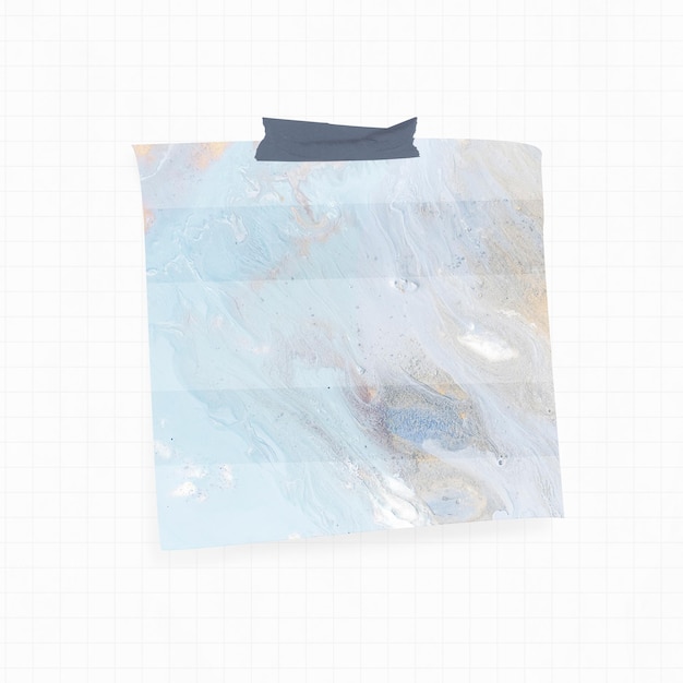 Memo pap met blauwe aquarel achtergrond