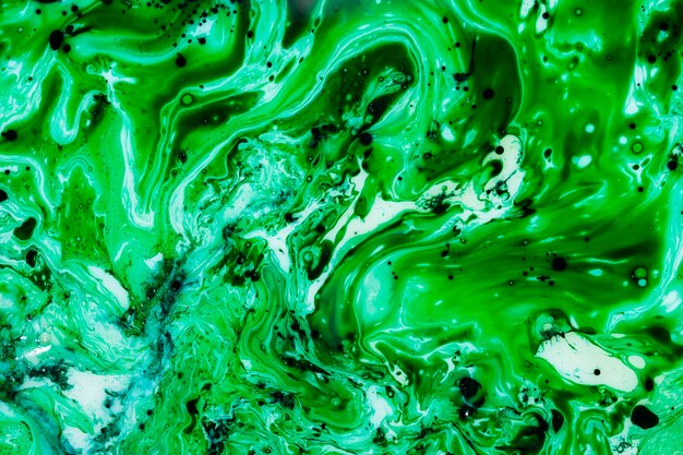 Mengsel van groene tinten abstract in olie