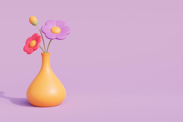 Mening van 3d bloeiende bloemen