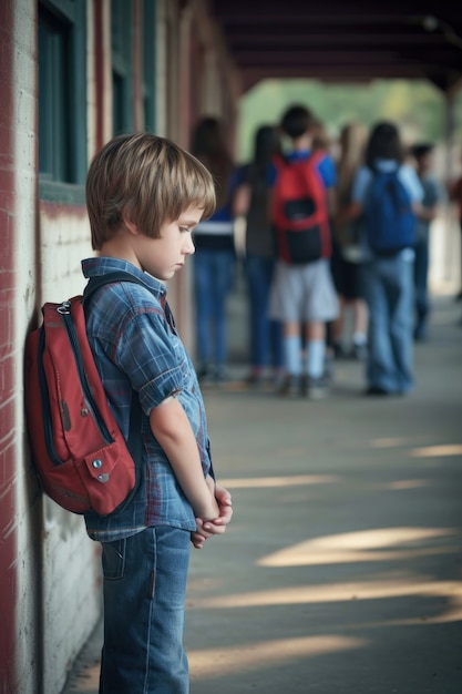 Gratis foto mening van een kind dat op school wordt gepest