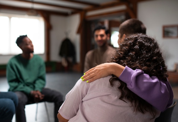 Gratis foto mensen die elkaar ontmoeten in een steungroep