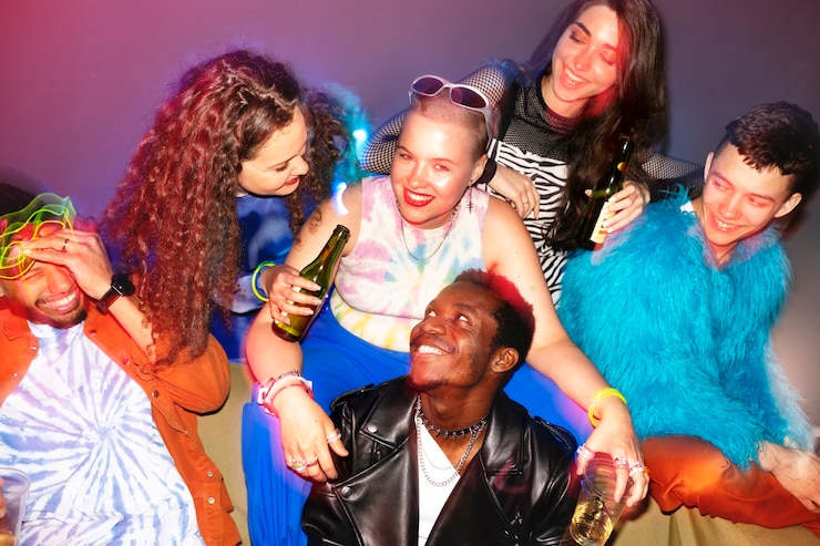 Gratis Foto mensen die plezier hebben op een levendig technomuziekfeest