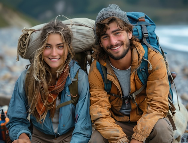 Mensen die reizen en van hun vakantie genieten