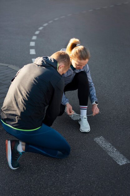 Mensen die samen trainen