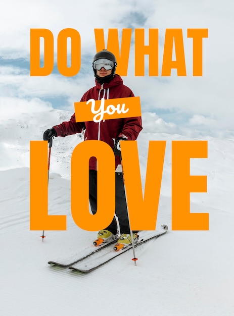 Mensen die wintersport beoefenen