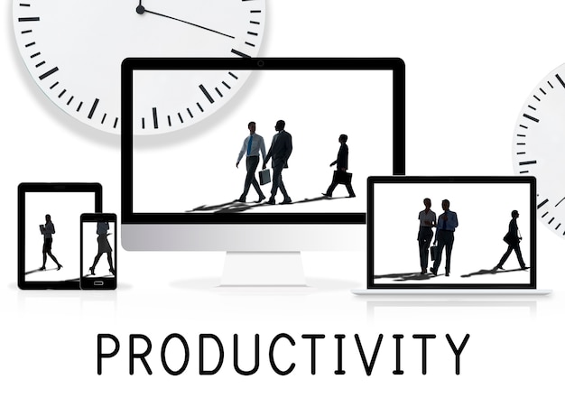 Gratis foto mensen silhouet time management concept