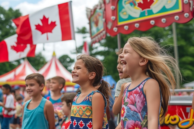 Gratis foto mensen vieren canada day.