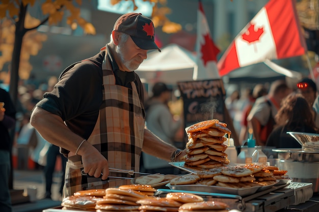 Gratis foto mensen vieren canada day.