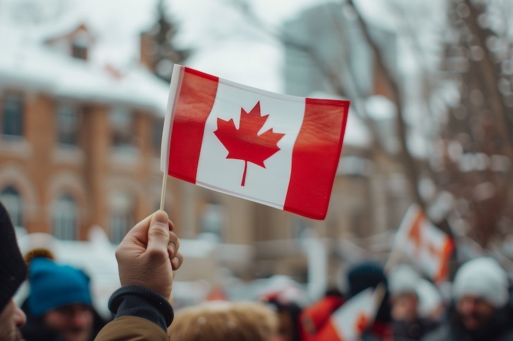 Gratis Foto mensen vieren canada day.