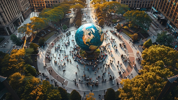 Gratis foto mensen vieren wereldbevolkingsdag