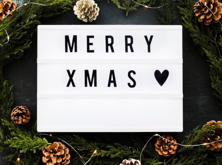 Gratis Foto merry xmas-inscriptie aan boord