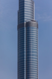 Met het oog op een hoogste toren ter wereld burj khalifa, dubai, verenigde arabische emiraten
