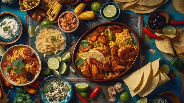 Mexicaans eten AI gegenereerde afbeelding
