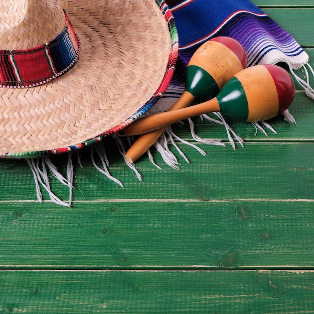Mexico cinco de mayo achtergrond Mexicaanse sombrero
