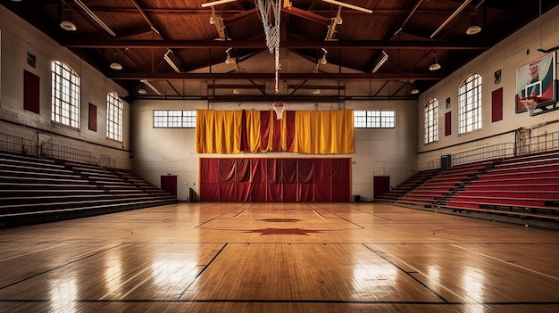 middelbare school basketbal gymnasium achtergrond