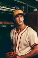 Gratis foto middellange shot portret van een honkbalspeler