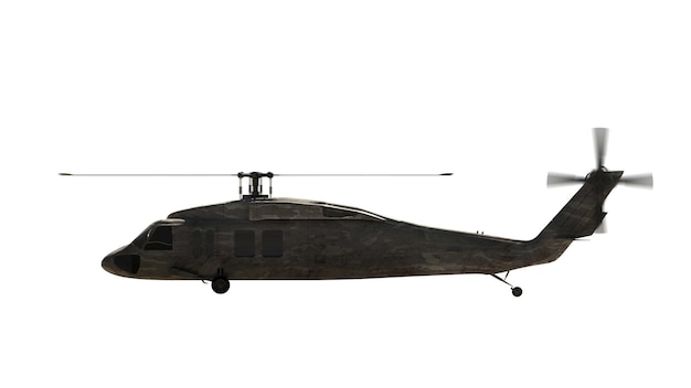 Militaire helikopter render 3d illustratie