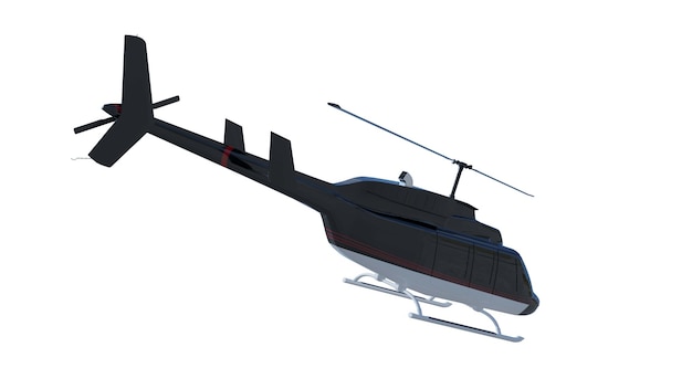 Militaire helikopter Render 3d Illustratie