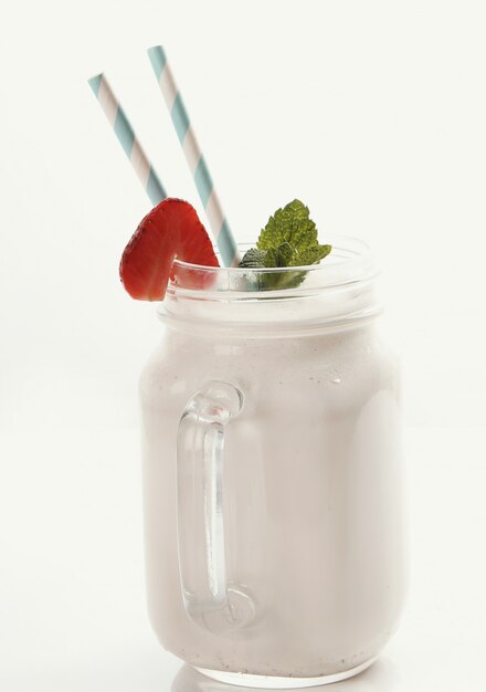 Milkshake met aardbei