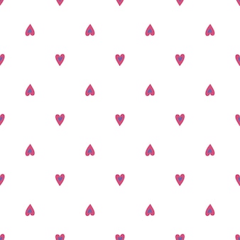 Minimalisten stijl harten naadloze patroon. valentijnsdag achtergrond.