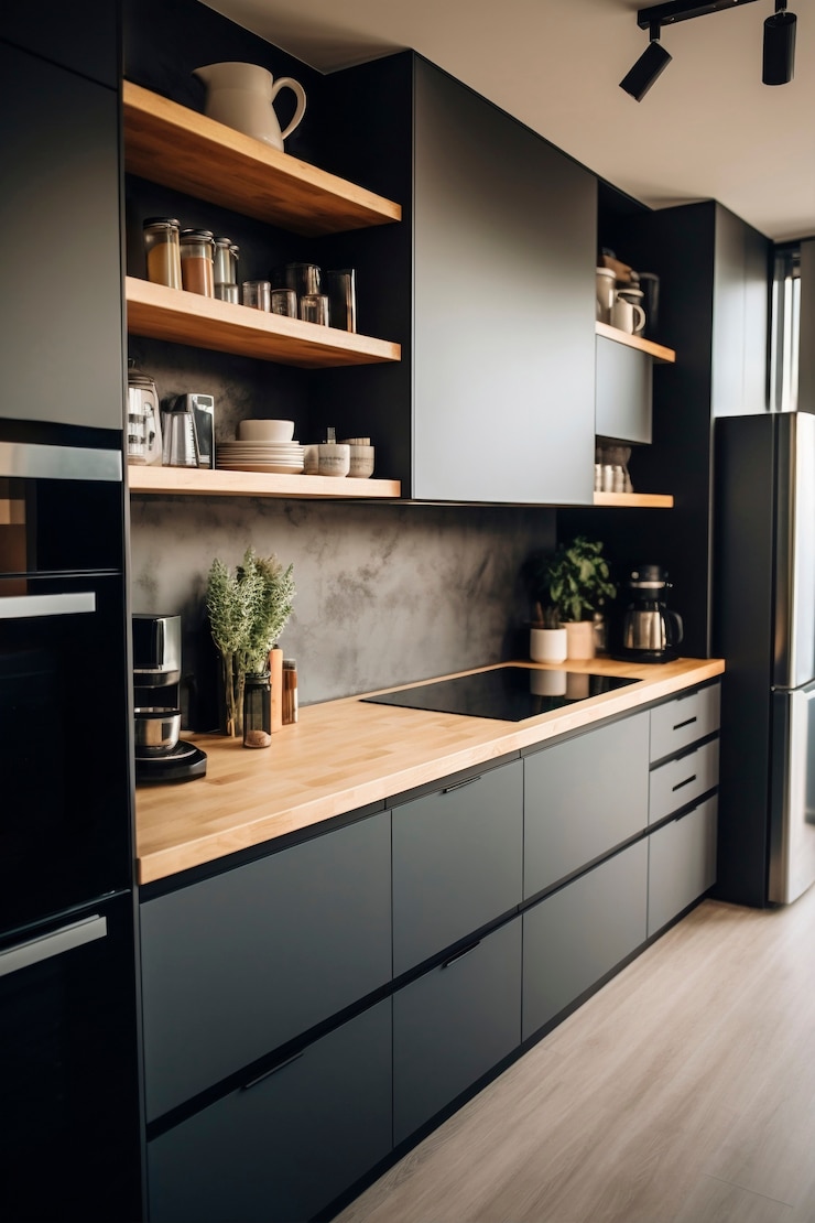 Gratis Foto minimalistisch interieurontwerp in de keuken
