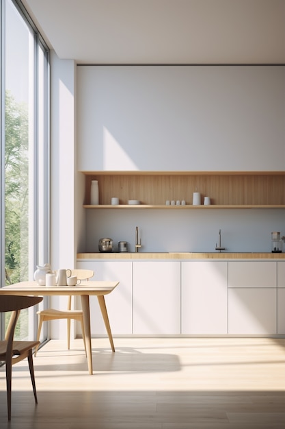 Gratis foto minimalistisch keukeninterieurontwerp