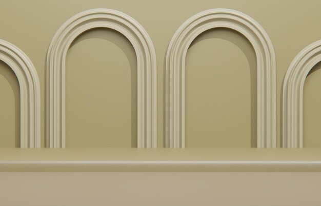 Minimalistische scènecompositie voor productpresentatie