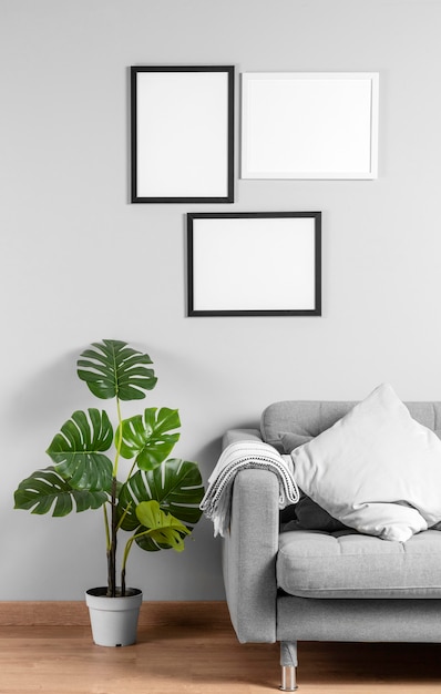 Gratis foto mock-up frame op de muur