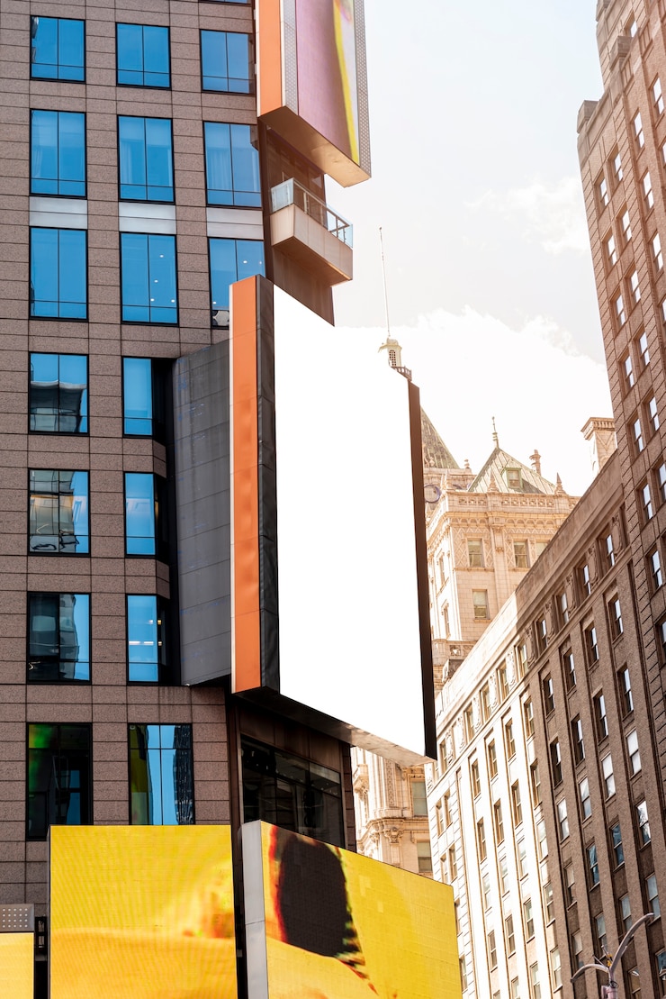 Gratis Foto modelaanplakbord in stad scape