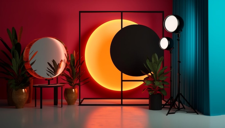 Gratis Foto modern interieur met elegante decoratie en verlichting gegenereerd door ai