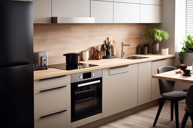 Gratis foto modern keuken interieur