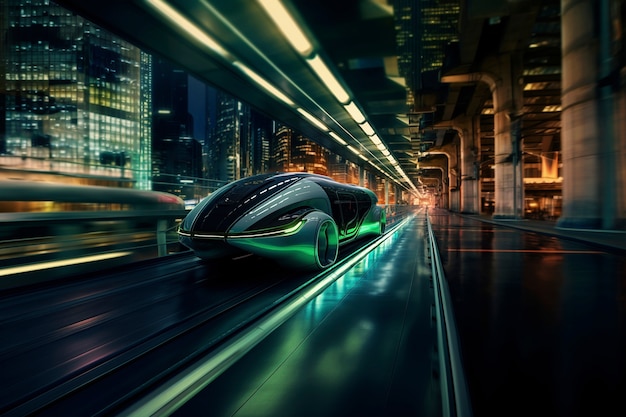 Gratis foto moderne auto op een futuristische weg